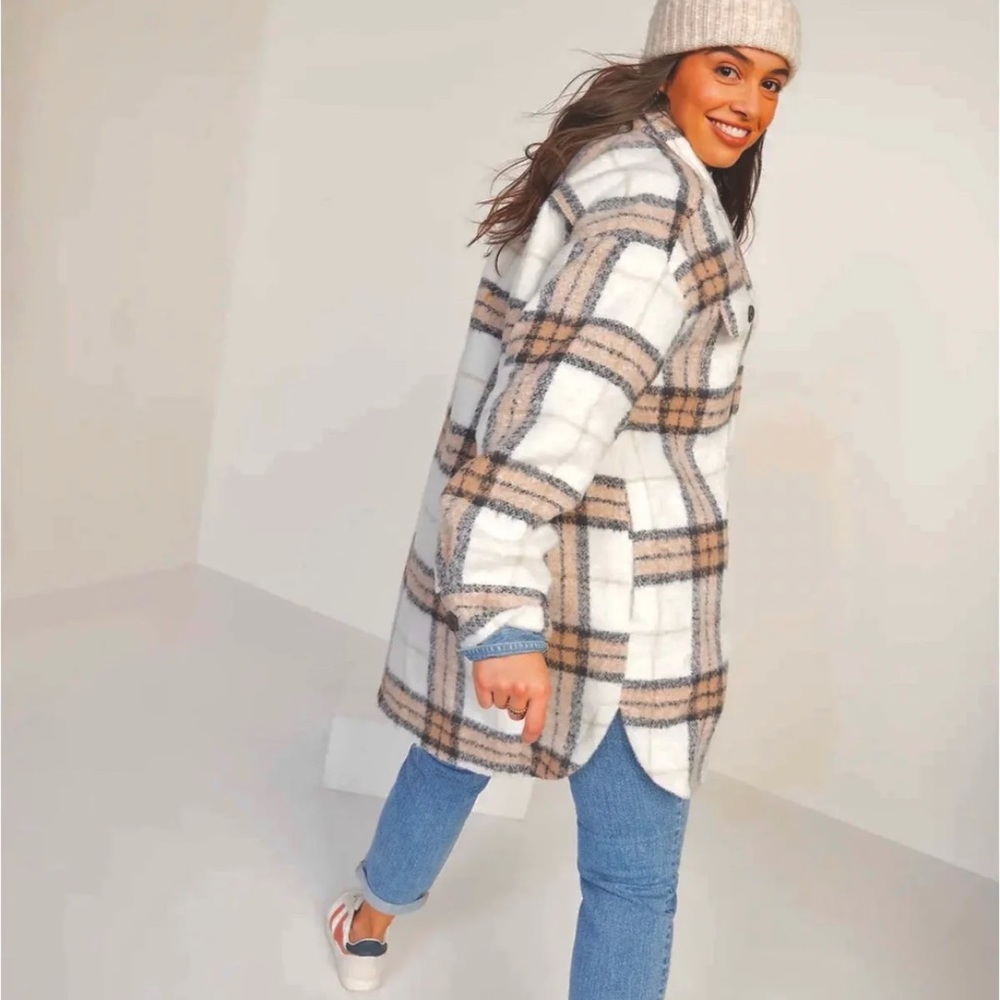 Old Navy plaid utility shacket XSP